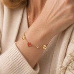 Personalizada Constelación Piedra de Nacimiento Inicial Corazón Colgantes Pulsera Uso Diario Aniversario Cumpleaños Regalo para Mujer Amigo Novia
