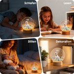 Personalisiertes Blumen Haustier-Foto LED-Nachtlicht mit Holzsockel Namen und Datum Erinnerungsstück Geburtstag Geschenk für Haustierbesitzer