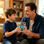 Personalised Dad Nine-Grid Photos Collage  Square Acrylic Plaque Home Decor Father's Day Birthday Gift for Father