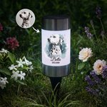 Personalized Pet Photo Solar Garden Light with Name and Date Garden Decor Pet Loss Memorial Gift for Pet Lovers Owners