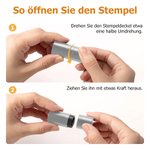 Personalisierter Eierstempel mit Text und Namen | inklusive lebensmittelechter Tinte und Box | Geburtstag Geschenk für Familie Landwirte Hobbyzüchter