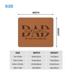 Gepersonaliseerde Multicolor Love You Every Day Dad Antislip muismat met naam Kantoorbenodigdheden voor dagelijks gebruik Vaderdagcadeau voor papa
