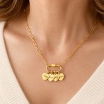 Henkilökohtainen useita sydämen nimi paperiliitin kaulakoru hieno korut syntymäpäivä äitienpäivä vuosipäivä lahja naiselle Äiti