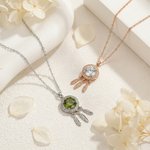Collana personalizzata di piume di acchiappasogni con pietra di nascita Gioielli delicati Compleanno Regalo per la festa della mamma Donna