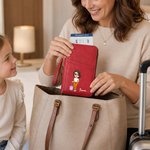 Personalized Cartoon Character PU Leather Passport Holder Wallet with Name Travel Essential Birthday Gift for Family Friends