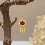 Collana personalizzata di piume di acchiappasogni con pietra di nascita Gioielli delicati Compleanno Regalo per la festa della mamma Donna