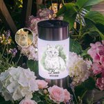 Personalized Pet Photo Solar Garden Light with Name and Date Garden Decor Pet Loss Memorial Gift for Pet Lovers Owners