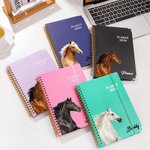 Planificateur photo cheval personnalisé 2026 Cahier spirale A5 avec nom et pages de planification hebdomadaire et mensuelle Cadeau d'anniversaire pour les amoureux des chevaux