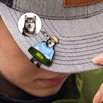 Personalised Cute Cartoon Pet Character Photo Magnetic Hat Clip Golf Ball Marker with Name Birthday Anniversary Game Day Gift for Golf Lovers