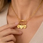 Henkilökohtainen useita sydämen nimi paperiliitin kaulakoru hieno korut syntymäpäivä äitienpäivä vuosipäivä lahja naiselle Äiti