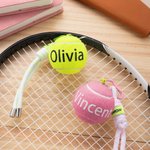 Gepersonaliseerde Tennisbal Sleutelhanger met Naam Tashanger Kerst Verjaardag Teamcadeau voor Coach Tennisliefhebbers en Teamgenoten