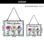 Personalisierter Geburtsblumen-Sonnenfänger aus Acryl | mit 1–10 Namen | Fensterdeko | Muttertag Geburtstag Geschenk für Mama Oma