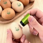 Personalisierter Eierstempel mit Text und Namen | inklusive lebensmittelechter Tinte und Box | Geburtstag Geschenk für Familie Landwirte Hobbyzüchter