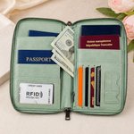 Personalized Cartoon Character PU Leather Passport Holder Wallet with Name Travel Essential Birthday Gift for Family Friends