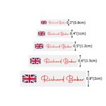 Gepersonaliseerde Nationale Vlag Waterdichte Stickers met Naam Set van 2 Fietsdecoratie Fietsen Verjaardagscadeau voor Fietser