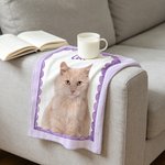 Personalized Watercolor Pet Portrait Tea Towel with Name Travel Outdoor Daily Use Birthday Pet Adoption Day Gift for Pet Lovers