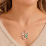 Personalized Butterfly Birthstone Necklace with Engraved Name Dainty Jewelry Remembrance Memorial Sympathy Mother's Day Gift for Women
