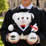 Bonnet de fin d'études personnalisé Ourson en peluche avec année et nom Cadeau de fin d'études Cérémonie de remise des diplômes