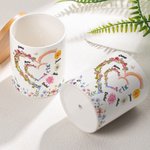 Personalisierter Keramik-Blumentopf mit Aquarell-Geburtsblumen | mit Namen | Muttertag Geburtstag Geschenk für Mama Oma