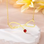 Personalized Exquisite Stethoscope Birthstone Necklace with Name Dainty Jewelry Graduation Birthday Gift for Medical Staff Graduate