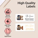 Personalized Grad Cap Bear Initial Waterproof Return Address Labels Stickers with Name and Text DIY Decor Graduation Party Favor for Graduates