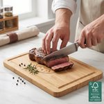 Personalized BBQ Grill Master FSC Charcuterie Bamboo Cutting Board with Name and Date Housewarming Wedding Birthday Gift for Family Friends
