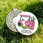 Personalized Golf Cart Golf Ball Marker Magnetic Hat Clip with Name Birthday Game Day Gift for Golf Player