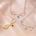 Personalized Exquisite Stethoscope Birthstone Necklace with Name Dainty Jewelry Graduation Birthday Gift for Medical Staff Graduate