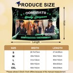 Personalized Congrats 3 Graduation Photos Multicolour Banner with Name Year and School Name Party Backdrop Decor Graduation Gift for Graduates
