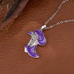 Personalizada Cowgirl Hat Boot Birthstone Collar Dainty Jewelry Birthday Anniversary Gift for Woman Family Friend