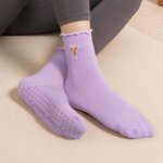 Personalised Embroidered Non-Slip Yoga Socks with Name Sports Birthday Gift for Yoga Pilates Lovers