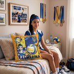 Personalised Volleyball Cartoon Character Cushion Cover with Name and Number Home Decor Anniversary Birthday Gift for Volleyball Players