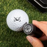 Sello de bola de golf personalizado con monograma y caja metálica Accesorio de golf Regalo deportivo de cumpleaños para jugadores de golf