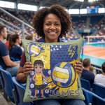 Personalised Volleyball Cartoon Character Cushion Cover with Name and Number Home Decor Anniversary Birthday Gift for Volleyball Players