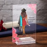 Personalized Graduation Girl Boy Acrylic Plaque Floral Keepsake with Name Text and Class of 2026 Gift for Graduates