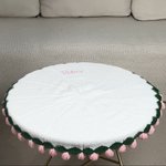 Personalised Crocheted Rose Bouquet Blanket with Embroidered Name Home Decor Birthday Anniversary Gift for Wife Girlfriend Her