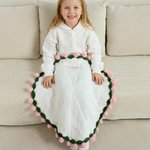 Personalised Crocheted Rose Bouquet Blanket with Embroidered Name Home Decor Birthday Anniversary Gift for Wife Girlfriend Her