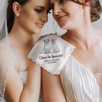 Personalisierte Linie Kunst Stil Haustier Foto 100% Baumwolle Hochzeit Taschentuch mit Namen und Datum Hochzeit Party Geschenk für Braut Brautjungfer