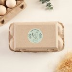 Personalized Pastoral Style Branches and Leaves Chicken Pattern Waterproof Stickers with Name Egg Favor Label for Chicken Farmer