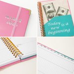 Personalized Butterfly Floral Cartoon Character 26-27 Planner Spiral A5 Notebook with Weekly Monthly Planner Pages Birthday Gift for Family Friends