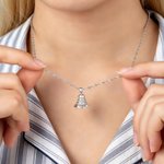 Gepersonaliseerde sierlijke bel hanger ketting met gegraveerde naam Herinnering genezing herstel Gift voor kankerbestrijders overlevenden