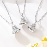 Gepersonaliseerde sierlijke bel hanger ketting met gegraveerde naam Herinnering genezing herstel Gift voor kankerbestrijders overlevenden