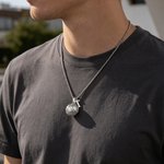 Personalisierte Basketball Hip-Hop-Halskette mit Initial Geburtstag Abschlussfeier Vatertag Geschenk für Basketball-Liebhaber