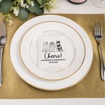 Set di 10 pacchetti di fazzoletti di carta per matrimonio personalizzati in bianco e nero 1-3 foto di animali domestici con nome e data Bomboniere di nozze Regalo di festa per gli ospiti