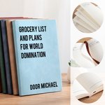 Gepersonaliseerd A5 PU-leer Notitieboek met Grappige Tekst Naam en 200 Gelinieerde Pagina’s Verjaardagscadeau voor Collega’s of Vrienden