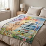Foto personalizada Rainbow Heart Paw Print Manta suave con nombre y año Decoración para el hogar Simpatía Regalo conmemorativo para el dueño de la mascota Familia