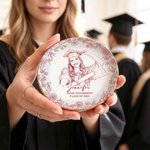 Personalised Hand-Drawn Pencil Style Graduation Photo Ceramic Jewellery Dish with Year Name and School Name Daily Use Graduation Gift for Graduate