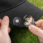 Personalized Multi-Color 1-4 Pet Photos Golf Hat Clip with Name Daily Use Birthday Gift for Golf Enthusiasts Pet Owners