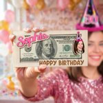 Personalisierte alles Gute zum Geburtstag hölzerne Geldhalter mit Namen und Nummer Geburtstag Geschenk für Freund Kind Familie