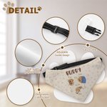 Personalised A Day in the Life of a Pet Funny Photo Illustration Multicolor Soft Pet Bandana with Name Daily Use Birthday Pet Party Gift for Pet